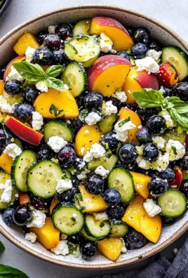 Blueberry Peach Feta Salad