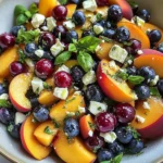 Blueberry Peach Feta Salad