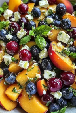 Blueberry Peach Feta Salad