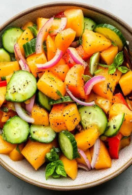 CANTALOUPE + CUCUMBER SALAD
