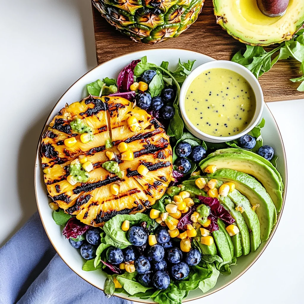 Creamy Citrus Dressing + Grilled Pineapple Salad