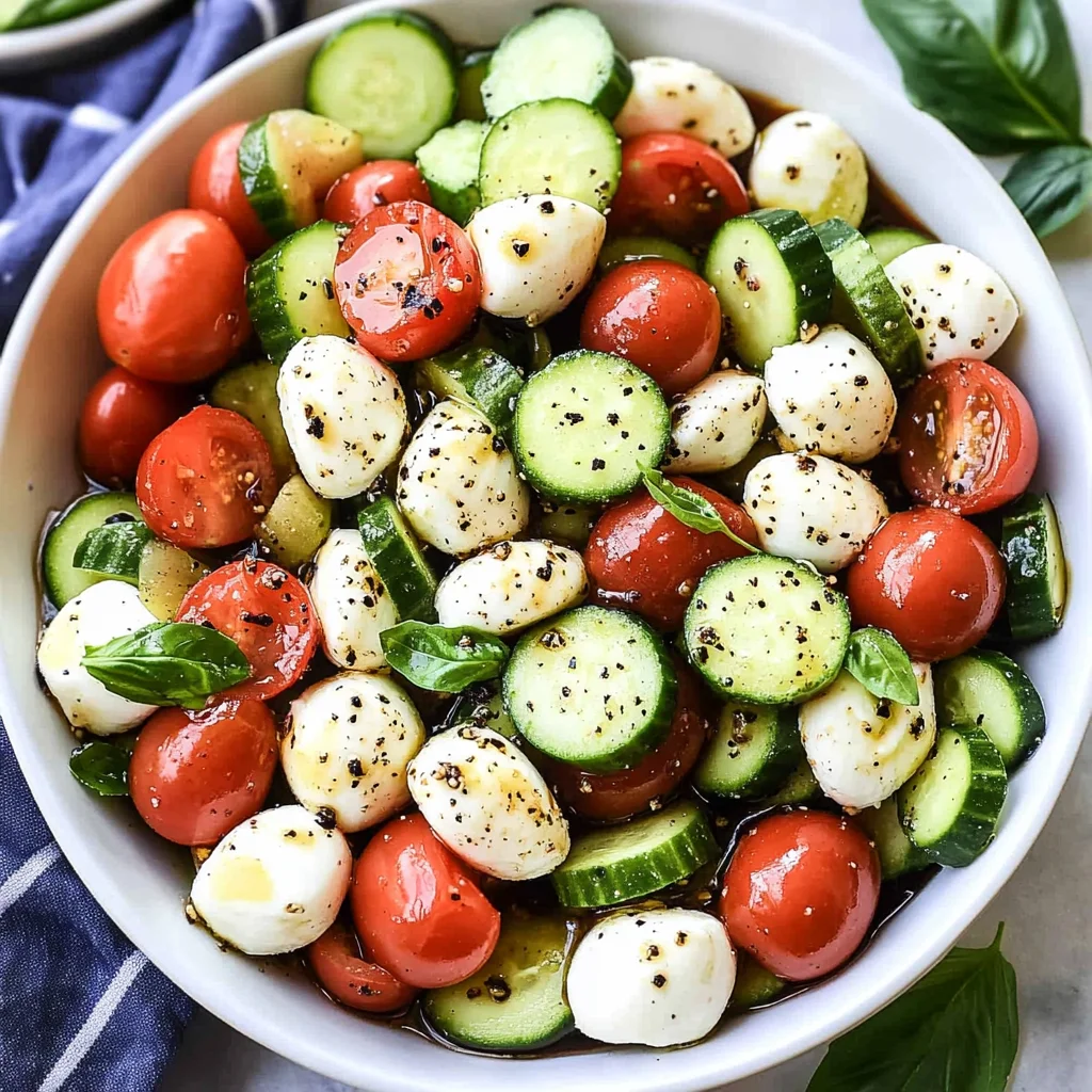 Cucumber Caprese Salad