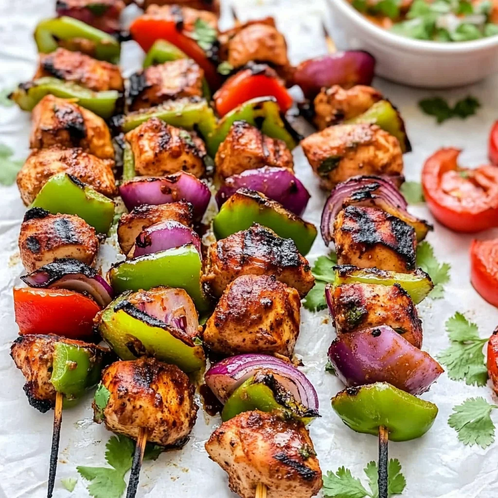 Fajita Chicken Kebabs