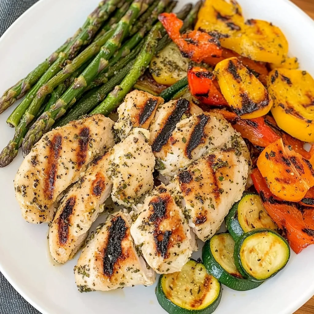 Grilled Garlic and Herb Chicken and Veggies