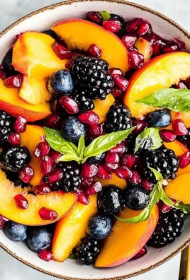 Honey Lime Basil Peach Fruit Salad