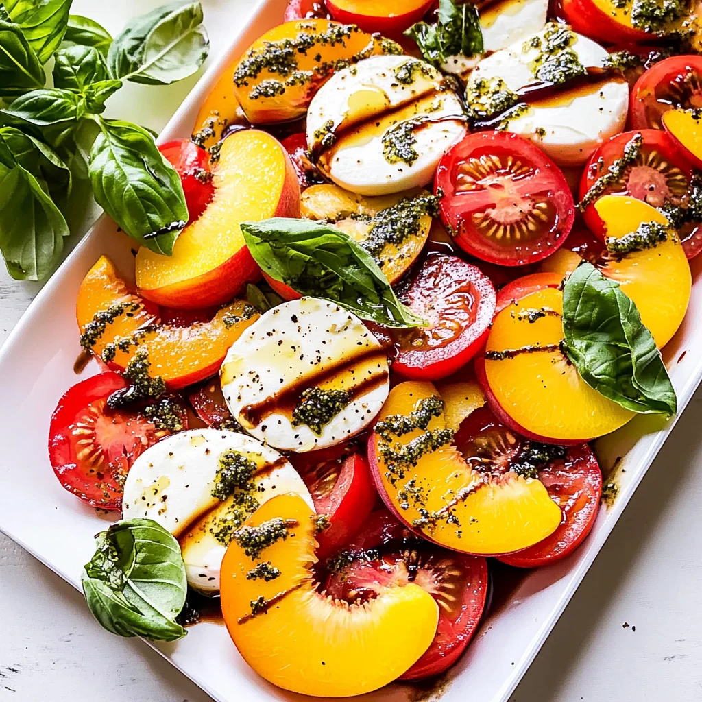 Peach Tomato Caprese Salad