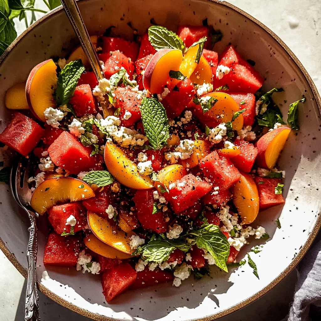 Peach Watermelon Salad Recipe