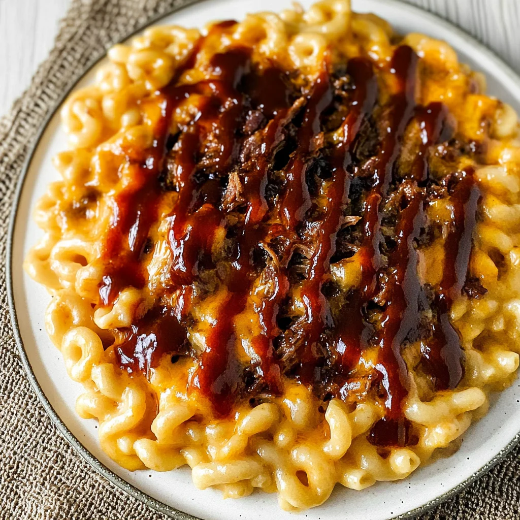 Pulled beef Mac and Cheese