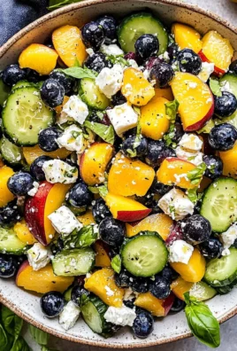 Blueberry Peach Feta Salad