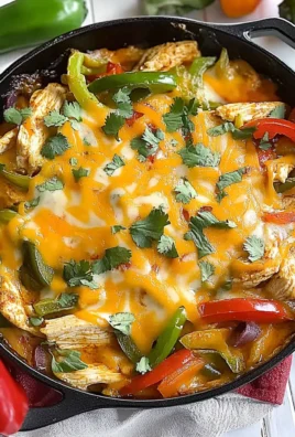 Chicken Fajitas Casserole (easy and cheesy!)