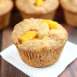 Healthy Honey Peach Muffins