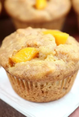 Healthy Honey Peach Muffins