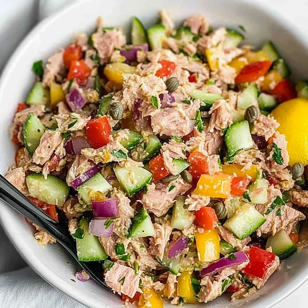 Healthy Mediterranean Tuna Salad (No Mayo)