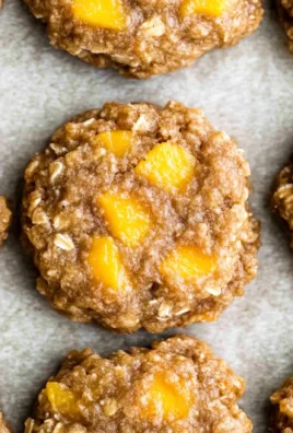 Healthy Peach Oatmeal Breakfast Cookies