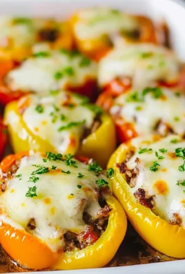 Low-Carb, Keto Cheeseburger Stuffed Peppers Recipe