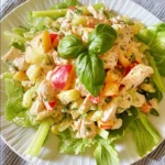 Peach Basil Chicken Salad