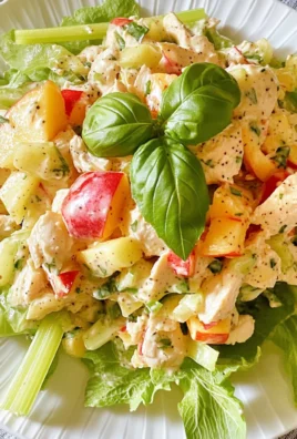 Peach Basil Chicken Salad