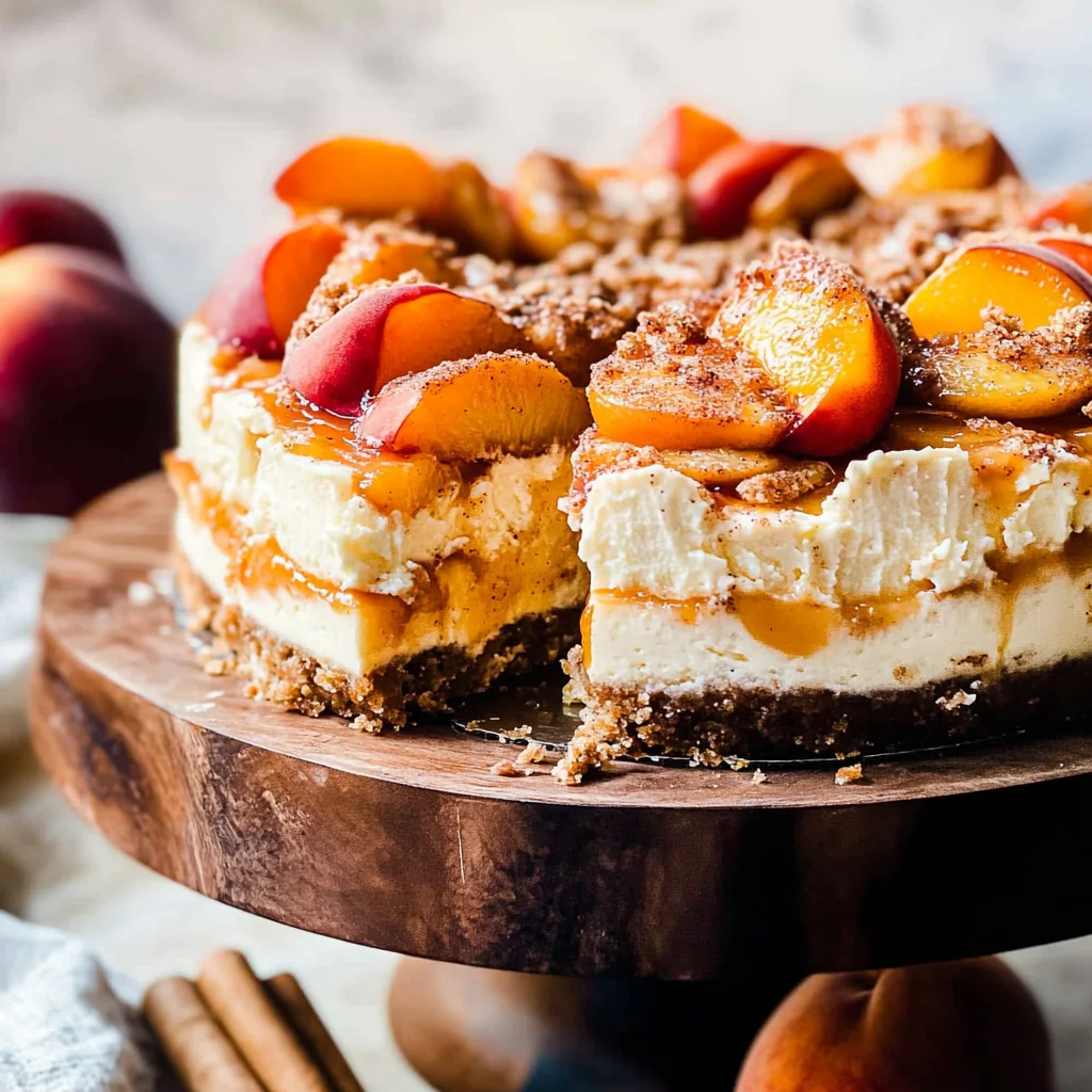 Peach Cobbler Cheesecake