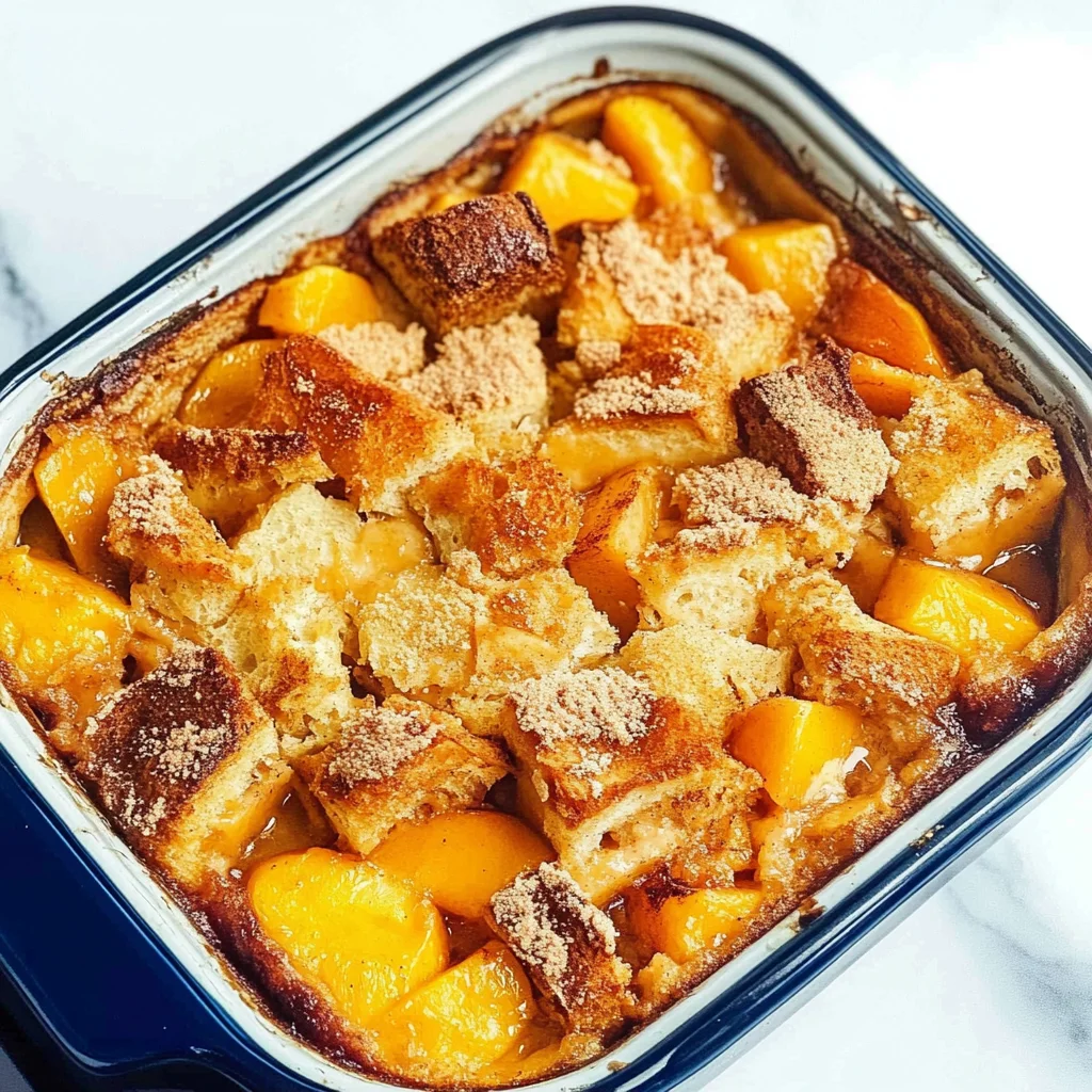 Peach Cobbler French Toast Bake