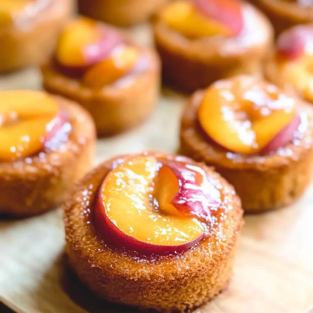 Peach Upside Down Mini Cakes