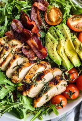 Rosemary Chicken, Turkey Bacon and Avocado Salad