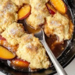 Southern Cast Iron Skillet Peach Cobbler