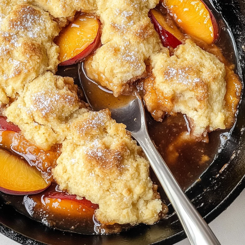 Southern Cast Iron Skillet Peach Cobbler