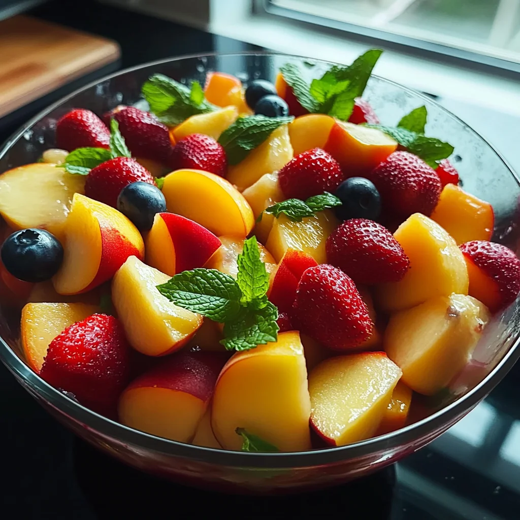 Summer Peach Fruit Salad
