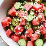 Watermelon Cucumber Salad