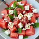 Watermelon and Feta Salad with Honey Balsamic Vinaigrette
