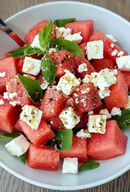 Watermelon and Feta Salad with Honey Balsamic Vinaigrette