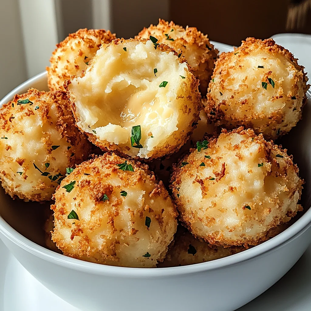 Air Fryer Cheesy Mashed Potato Balls