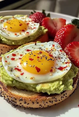 Avocado Egg Toast with Fresh Strawberries