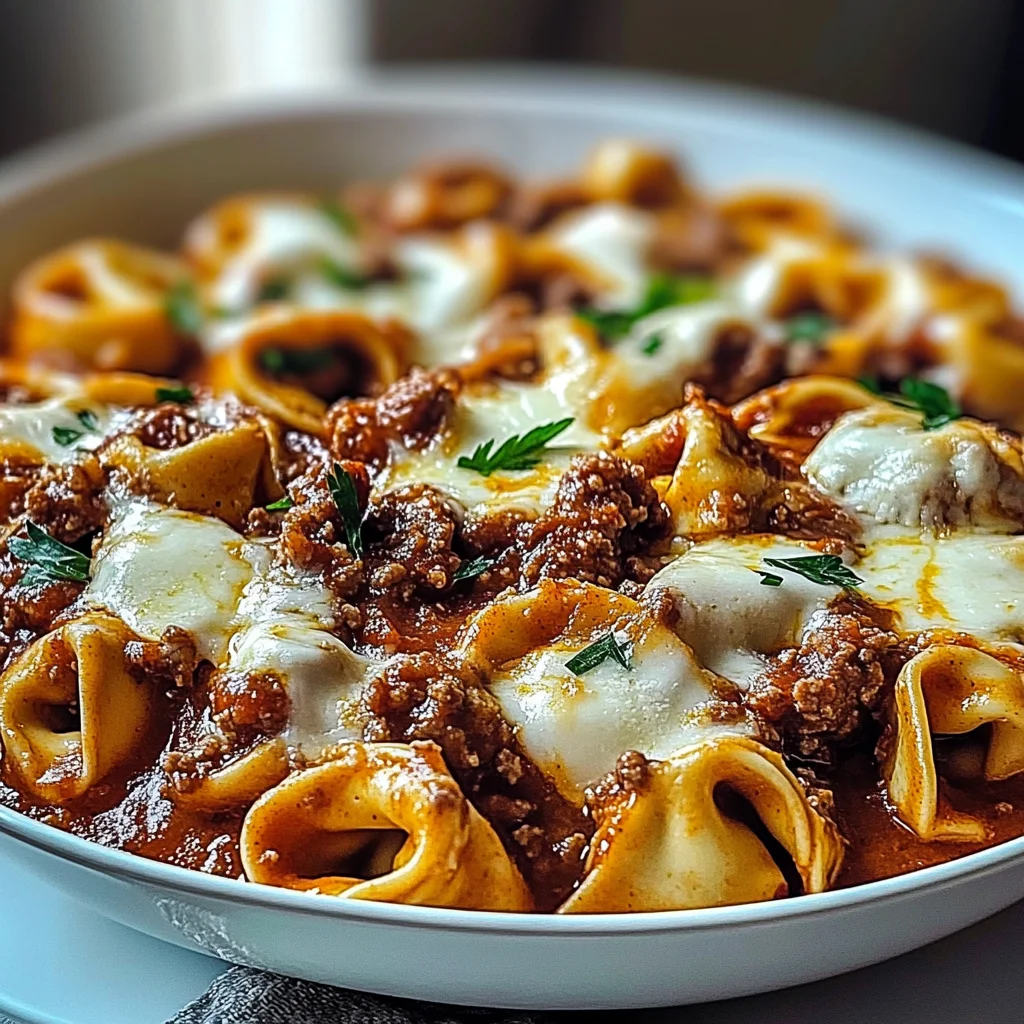 Beefy Tortellini Bake