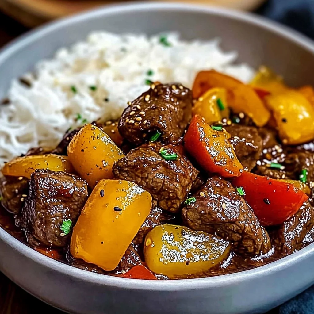 Black Pepper Beef Stir-Fry with Rainbow Peppers and Sesame Finish