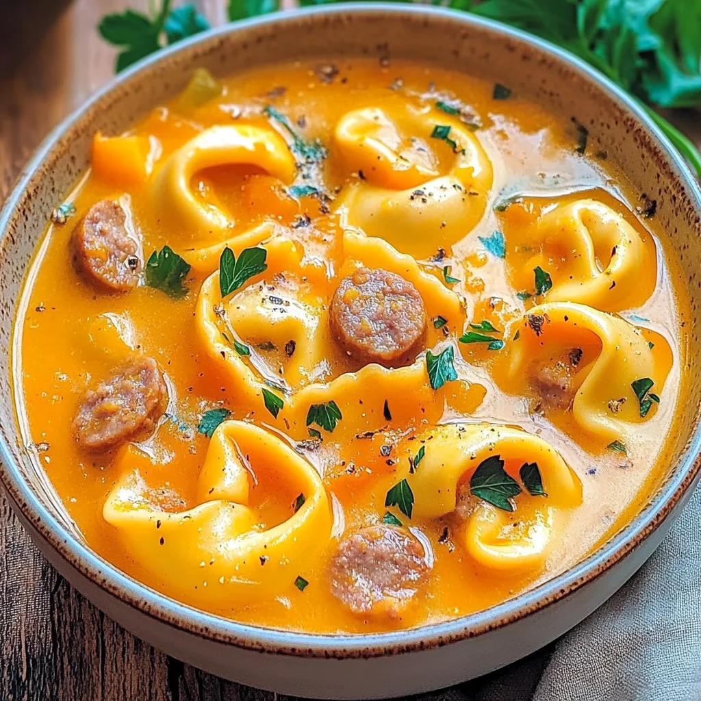 Butternut Squash Sausage Tortellini Soup Recipe
