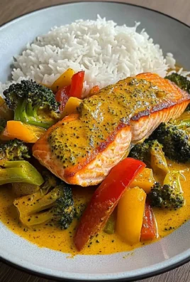 Coconut Veggie Salmon Curry with Rice