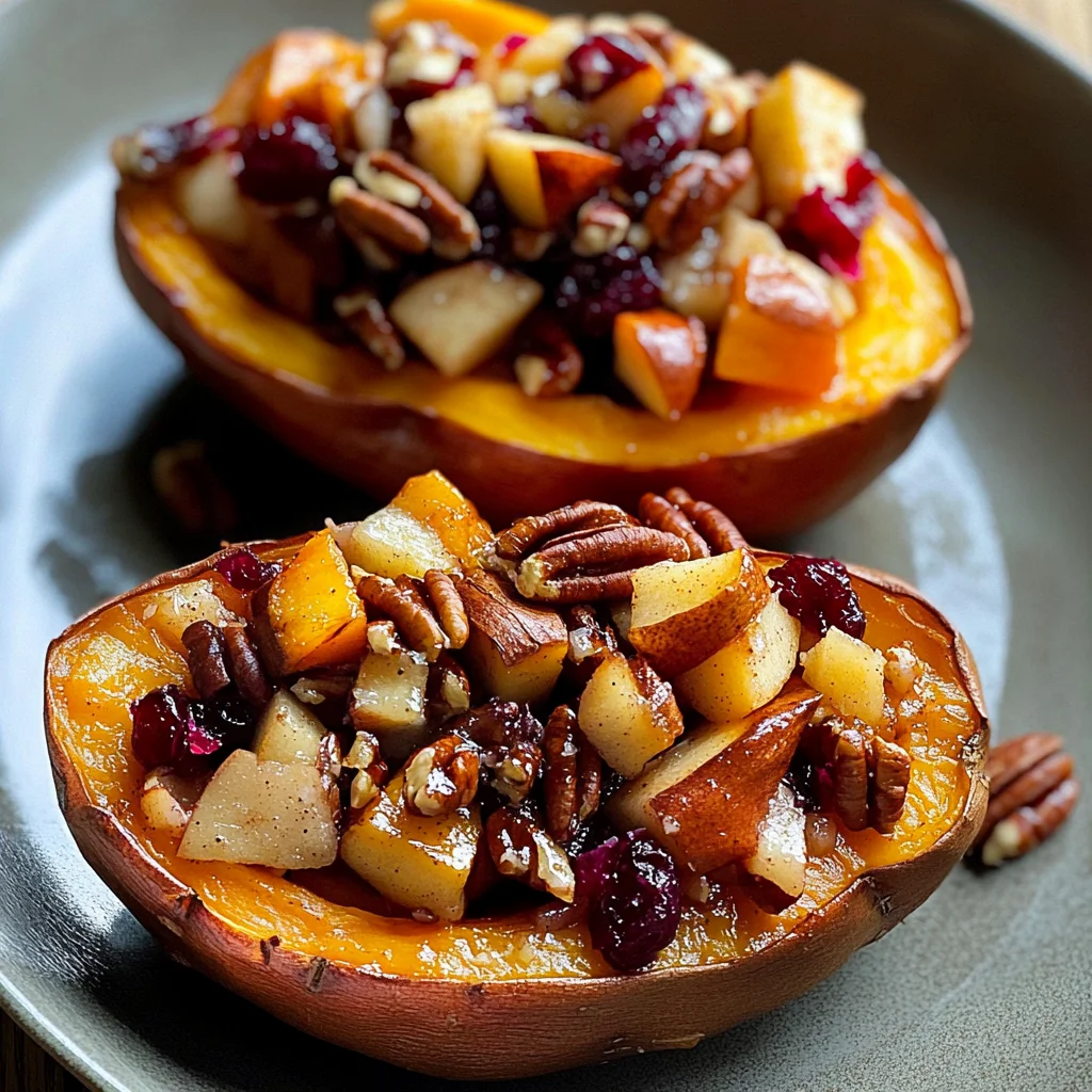 Cranberry Apple Twice-Baked Sweet Potatoes Recipe