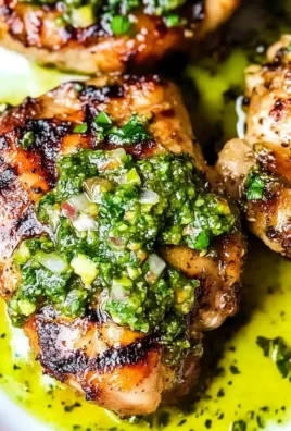Grilled Chicken Thighs with Chimichurri