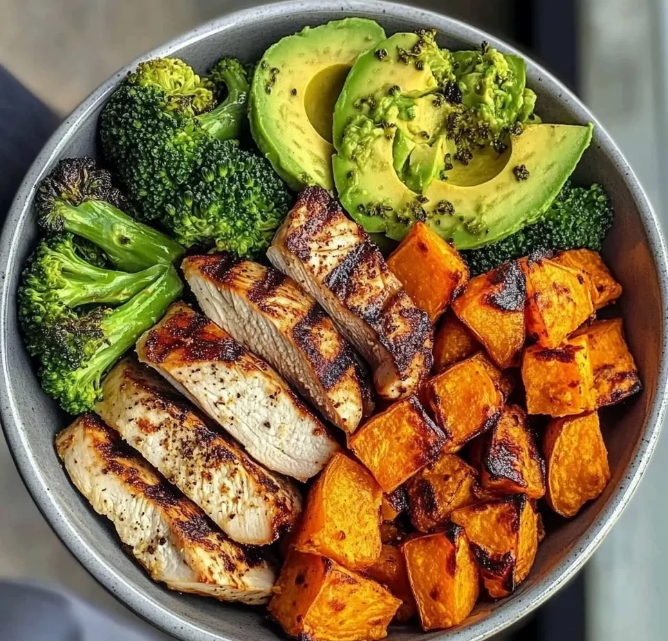 Grilled Chicken Veggie Bowl with Avocado