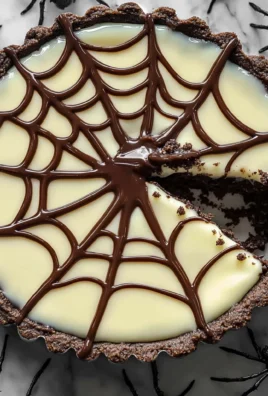 Halloween Chocolate Spiderweb Tart