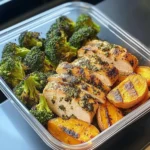 Herbed Chicken Meal Prep Bowls with Sweet Potatoes & Broccoli