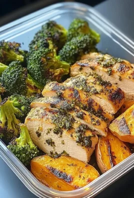 Herbed Chicken Meal Prep Bowls with Sweet Potatoes & Broccoli