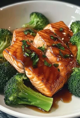 Honey Garlic Glazed Salmon with Steamed Broccoli