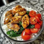 Honey Pepper Chicken Rice Bowl with Fresh Veggies