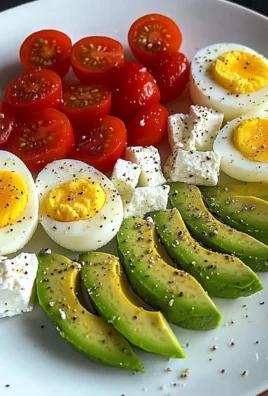 Mediterranean Breakfast Plate with Eggs, Feta & Avocado