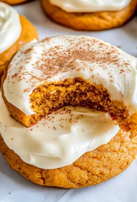 Pumpkin Cookies with Cream Cheese Frosting