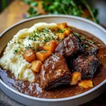 Red Wine Braised Beef Short Ribs with Buttery Mashed Potatoes