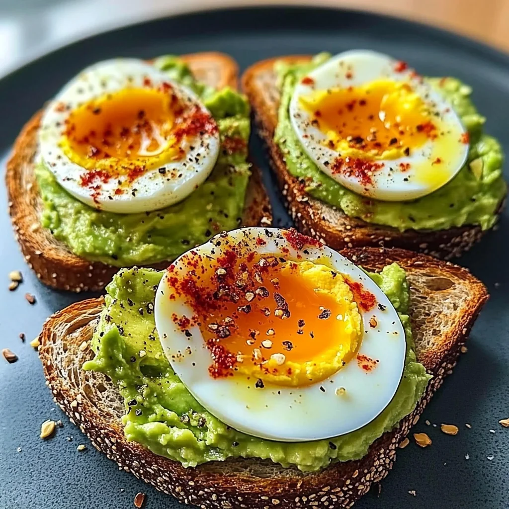 Spicy Avocado Toast with Jammy Eggs & Chili Crunch