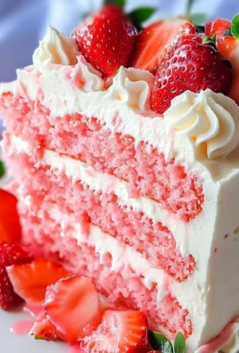 Strawberry Cake with Whipped Cream Cheese Frosting